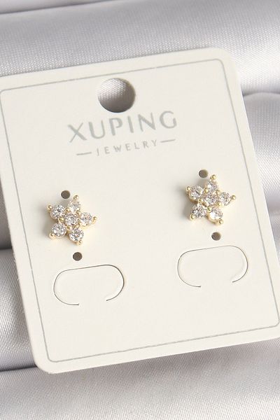 Skygo Brass Gold Color Zircon Stone Flower Model Xuping Women's Earrings - Tj-Bkp10380