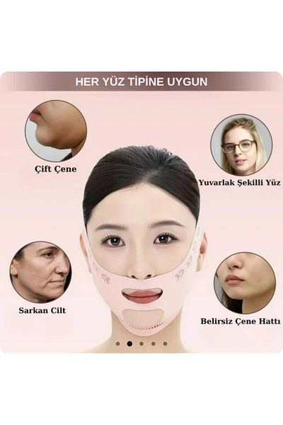 İNCEYAŞAM Facial Corset Chin and Jaw Retractor Breathable Facial Lifting Belt Liposuction Corset Double Chin Corset