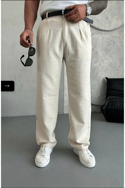 Z1MAN High Quality Linen Baggy Pants
