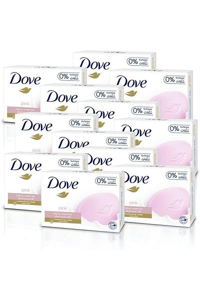 Dove 12-Piece Pink moisturizing beauty cream mold soap 135 gm