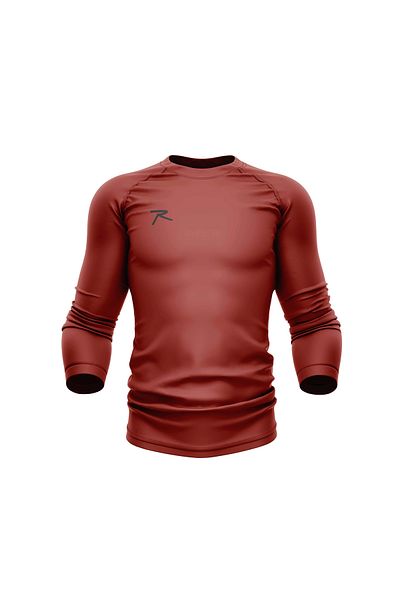 raru Αθλητικό μπλουζάκι Opto Claret Red με μακρύ μανίκι Technical Performance