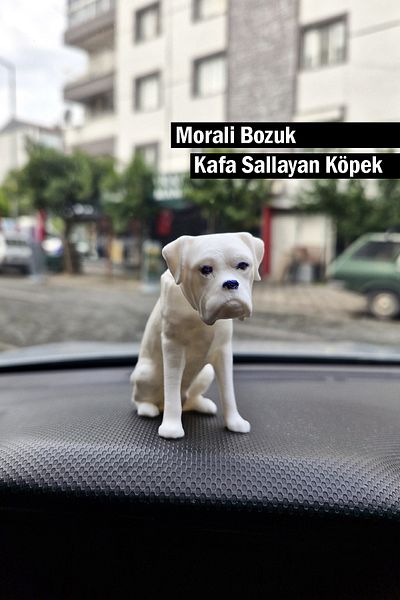 Bundera Car Interior Glove Box Simulation White Dog Decoration Car Ornament