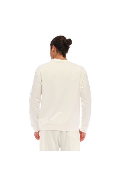 raru Βαμβακερό φούτερ με λαιμόκοψη Basic OMNIS ECRU