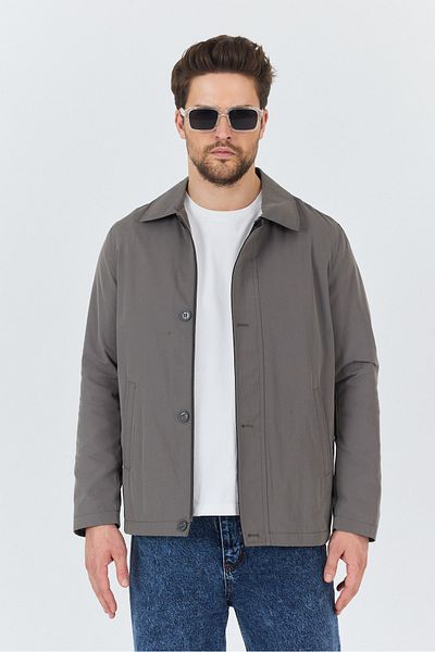 EnricoBASELLİ Cotton Safari Summer Spring Thin Khaki Coat