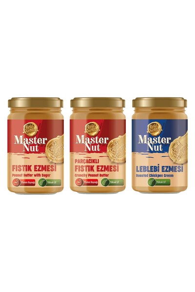 Master Nut Fıstık ve Leblebi Ezmesi 300 gr 3 lü Karma Paket