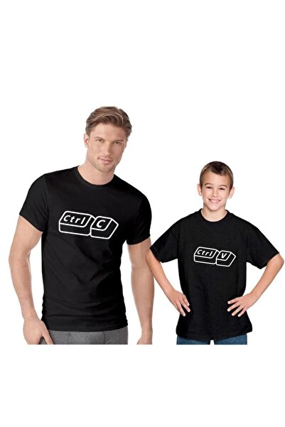 venüsdijital Tricou Tată Fiul Fată Ctrl C Ctrl V (PRODUS SINGUR PREȚ ADĂUGAȚI 2 BUCĂȚI PENTRU A FACE COMBINĂ)