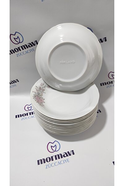Porland PORSELEN RÜYA 19 CM 12 ADET ÇUKUR YEMEK TABAK