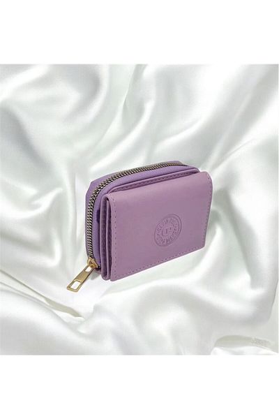 zauram Women's Lilac Sports Multi-Pocket Wallet
