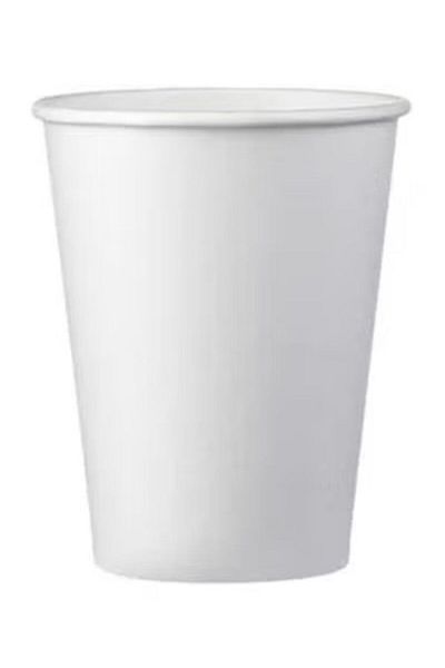 SKP Plastic أكواب ورقية بيضاء مفردة سعة 9 أونصة (50 كوبًا).