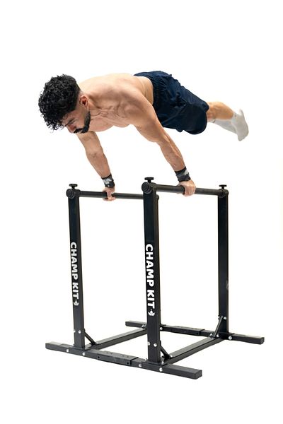 Champ Kit Deep Bar Device - Multi-Functional for Calisthenics and Gymnastics Exercises Supports Up to 200kg
