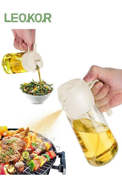 Genrics LEOKOR Oil Sprayers, 2 in 1 Olive Oil Dispenser and Oil Sprayer