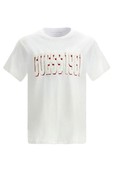 Guess Jeans Men's Organic Cotton T-Shirt, Guess Jeans, White, Size S