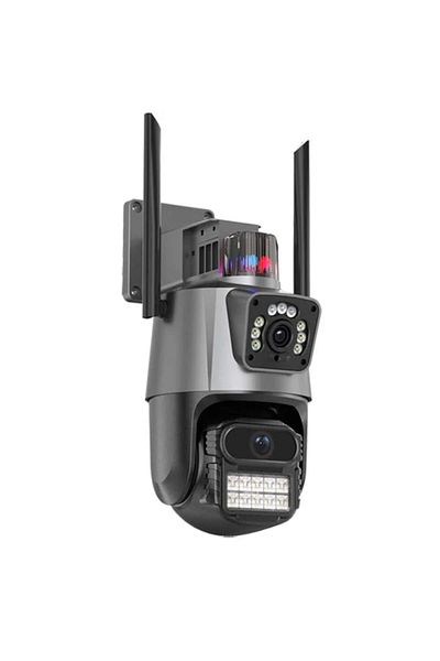 ELMHURST Camera de supraveghere dubla WiFi, rotire, Smart, Ultra HD, 8MP