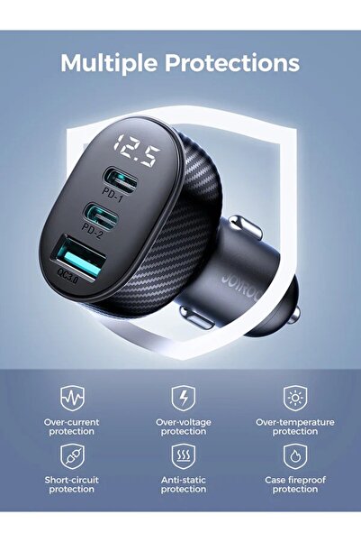 Joyroom JR-CCD04 2A1C 30W Car Charger Black