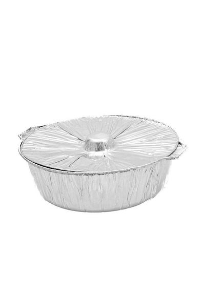 Generic Round aluminum foil pot with lid - 30 cm