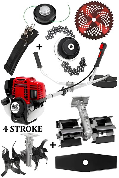 ABLACKS 4 Zamanlı Profesyonel Yan Tırpan Toprak Çapalama Aparatı (2 ADET ÇAPA...