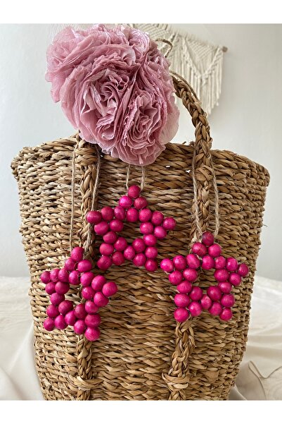 Tasu offical 3 'LÜ SET DEKORATİF RENKLİ AHŞAP BONCUK YILDIZ, KAPI SÜSÜ, RENKLİ YILDIZ, COCUK ODASI,MUTFAK, BALKON