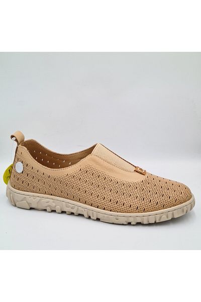 Mammamia D25YS-665 Sand Color Γνήσιο δέρμα Ανατομική Σόλα Γυναικεία καθημερινά παπούτσια
