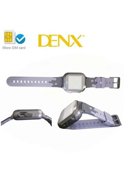 Denx ساعة ذكية للأطفال مزودة بنظام تحديد المواقع العالمي (GPS) وشريحة اتصال ومقاومة للماء - لون أسود