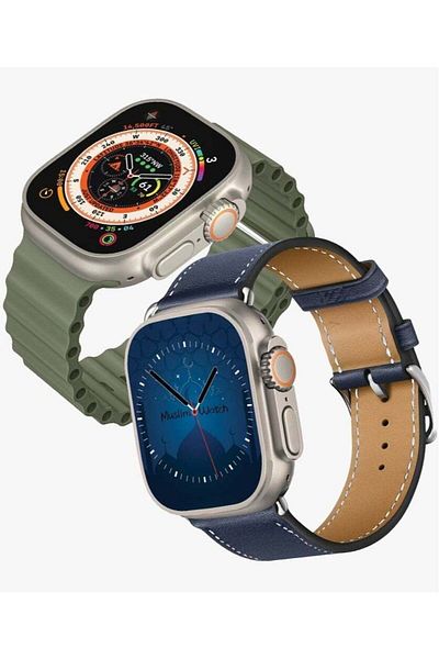 Denx ساعة Ultra Smart Watch Series 8 الجديدة كليًا بشاشة كاملة وشحن لاسلكي وتدعم نظام تحديد المواقع العالمي (GPS)، إضافةً إلى