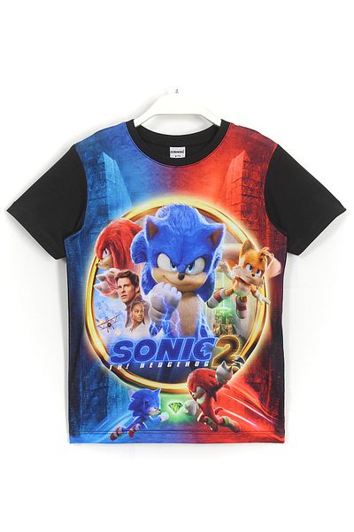 DobaKids Sonic the Hedgehog The Hedgehog 2 T-shirt Black Color