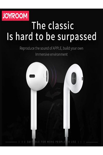 Joyroom Jr-Ep1 Classic Wire Earphone Ben Series 3.5Mm Plug White