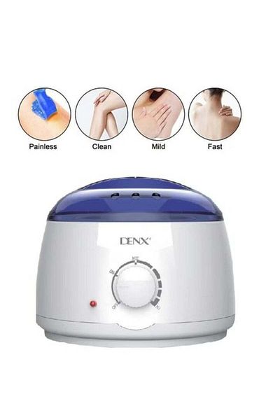 Denx سخان شمع لإزالة الشعر، بنفسجي/أبيض، 100 واط، 500 مل، DX2575