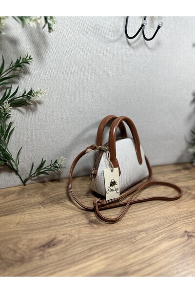 SİNİSA BAG Women's Mini Canvas Cross Strap Hand and Shoulder Bag