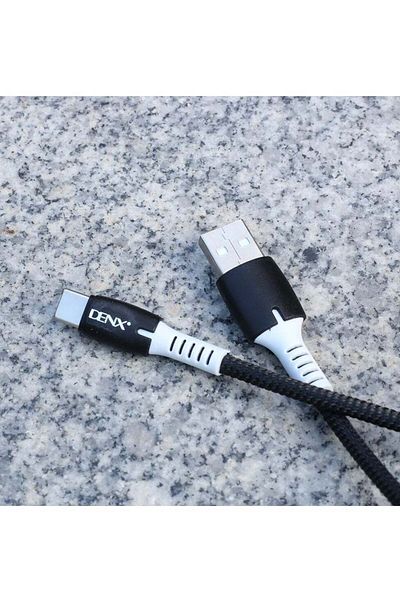 Denx كابل شحن سريع من USB إلى Type-C [3.1A، 1M] - نايلون مضفر متين، تصميم مقاوم للانحناء - سريع