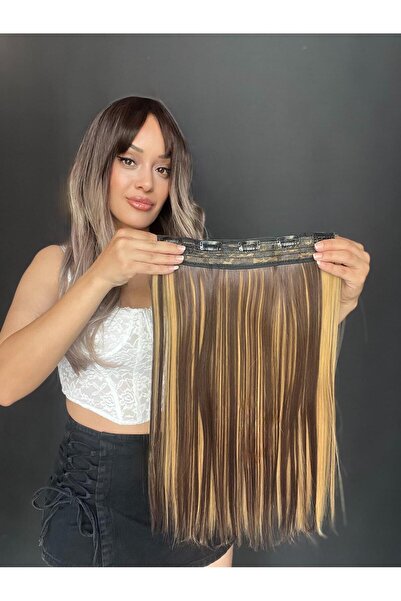 Suzan Peruk Düz yarımay çıtçıt koyu röfleli