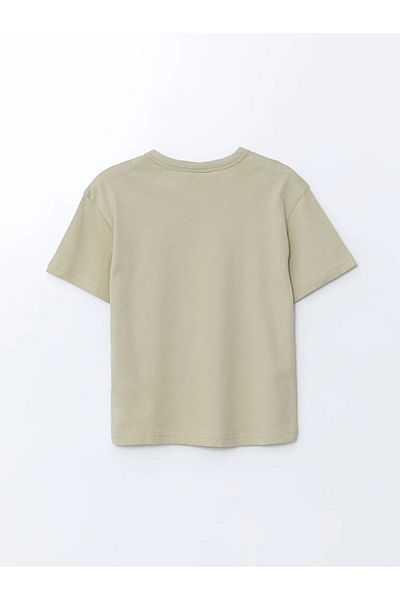 LC Waikiki Tricou pentru băiat cu decolteu cu litere imprimate
