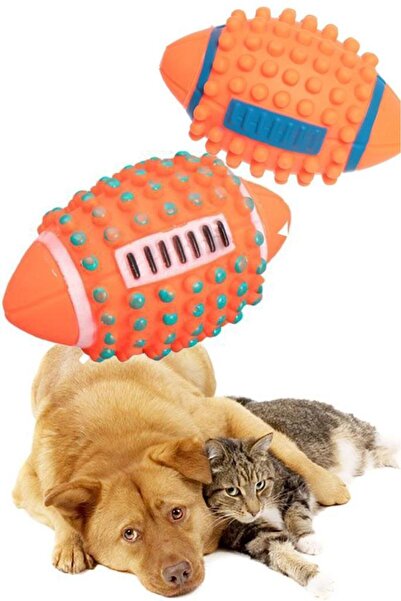 sanal trend Colorful Cat Dog Bite Ball with Sound and Spiky Ball Design to He...