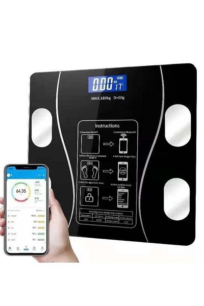 Denx الميزان الذكي لقياس الوزن حتى 180 كيلوجرام مع قياس العضلات وكتلة الجسم من