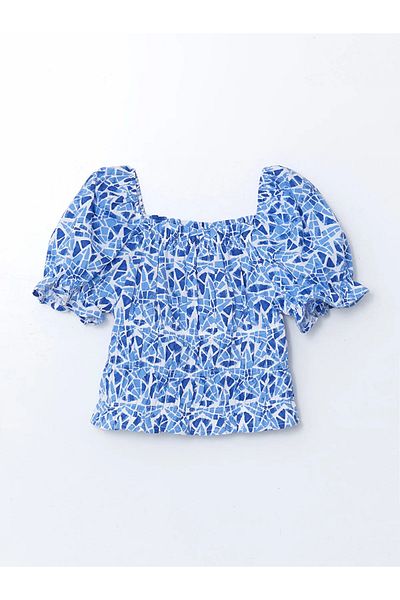 LC Waikiki Bluză Crop pentru fetiță cu guler pătrat