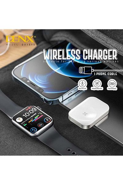 Denx شاحن لاسلكي DX1515 - حل شحن مدمج وفعال للساعات الذكية