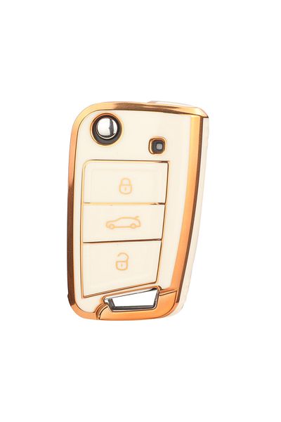 Choice White Jingyuqin New Arrival Tpu Car Key Shell Case Fob Cover For Vw Golf 7 Mk7 Skoda Octavia A7 New