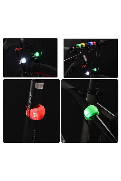 sanal trend 2 Adet Led Işıklı 3 Fonksiyonlu Bisiklet Scooter Işık Su Geçirmez Flaşör Seti