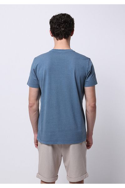 Colin's Regular Fit Round Neck Solid Men's Blue Short Sleeve T-Shirt