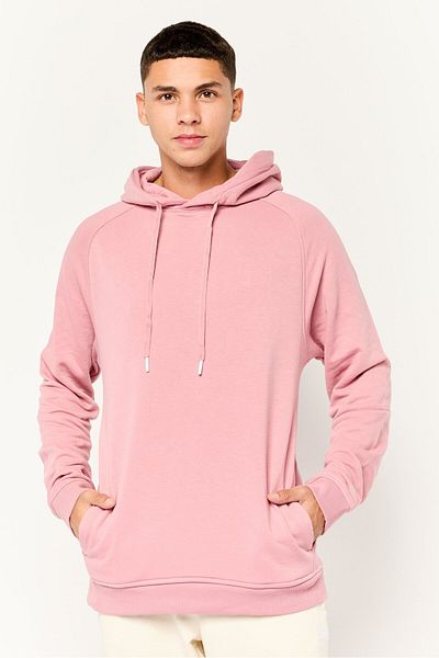 Kenneth Cole Men Active Hooded Plain Long Sleeves Sweatshirt, Dusty Pink