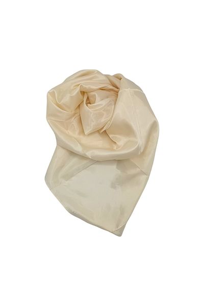 EVoStyle Batic din Matase 100%, dimensiune 90×90 cm, Crem