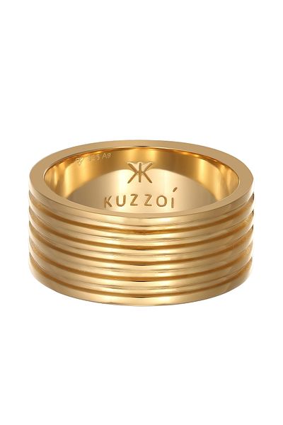 KUZZOI Ring Herren Bandring Rillen Vintage Massiv In 925 Sterling Silber
