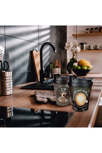 Skygo Coffee Glass - 400ml with Thermos - 13.5 oz