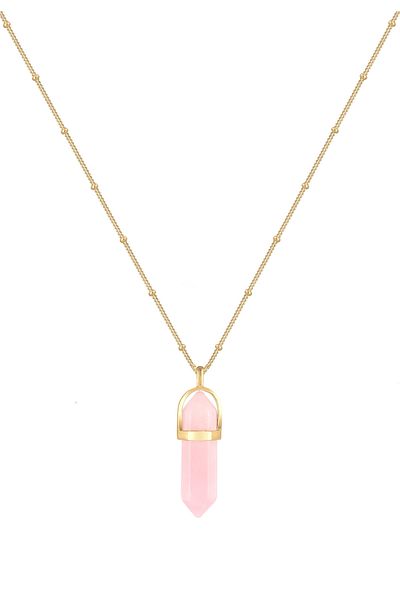 ELLI Necklace Hexagon Shape Pendant Glass Crystal 925 Sterling Silver
