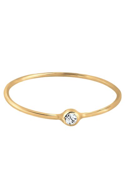 ELLI Ring Ladies Solitaire With Crystal In 925 Sterling Silver