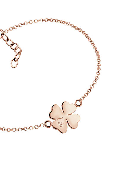 ELLI Dámský náramek se symbolem trojlístku a talismanem pro štěstí ze sterlingového stříbra 925