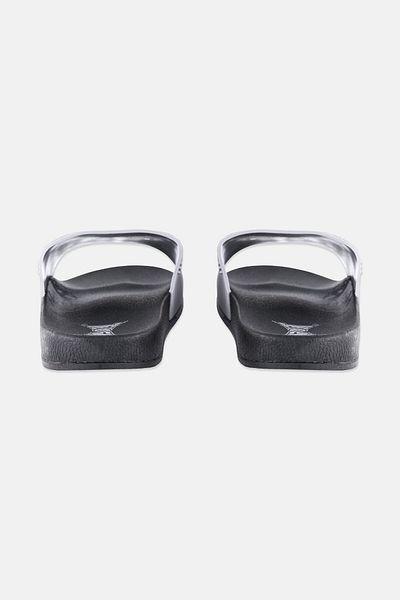 Tapout Men Brand Logo Slip On Slides, Grey
