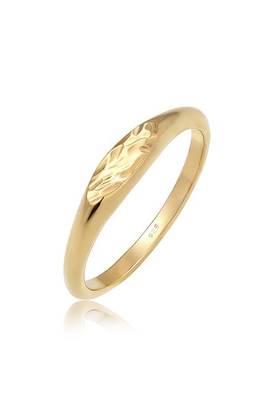 ELLI Ring Pinky Hammered Minimal In 925 Sterling Silver