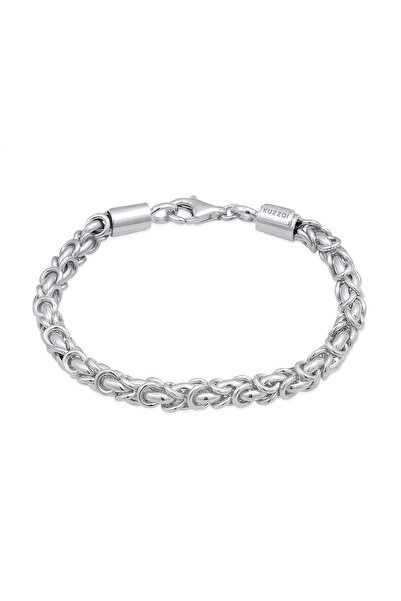 KUZZOI Armband Herren Glieder Basic Solid in 925 Sterling Silber