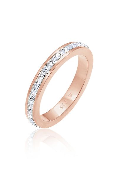 ELLI Damenring – Wasserzeichen-Geo-Kristalle, 925er Sterlingsilber