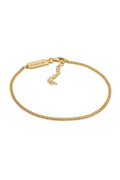 KUZZOI Herrenarmband – verstellbare Kette aus 925er-Sterlingsilber mit minimalistischem Design